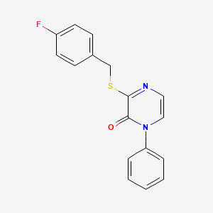 3-[(4-fluorobenzyl)thio]-1-phenylpyrazin-2(1H)-one