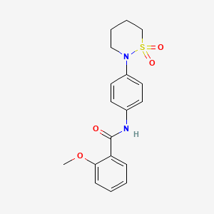 N-[4-(1,1-dioxothiazinan-2-yl)phenyl]-2-methoxybenzamide