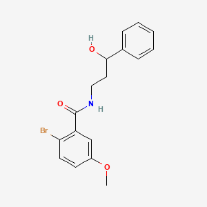 2-bromo-N-(3-hydroxy-3-phenylpropyl)-5-methoxybenzamide