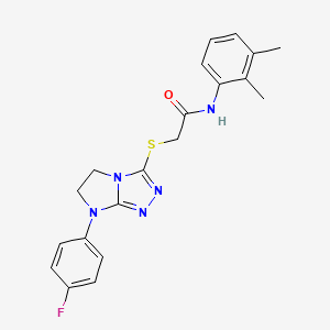 N-(2,3-dimethylphenyl)-2-((7-(4-fluorophenyl)-6,7-dihydro-5H-imidazo[2,1-c][1,2,4]triazol-3-yl)thio)acetamide
