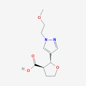rac-(2R,3R)-2-[1-(2-methoxyethyl)-1H-pyrazol-4-yl]oxolane-3-carboxylic acid, trans