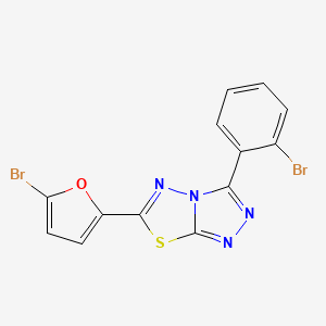 6-(5-Bromofuran-2-yl)-3-(2-bromophenyl)-[1,2,4]triazolo[3,4-b][1,3,4]thiadiazole