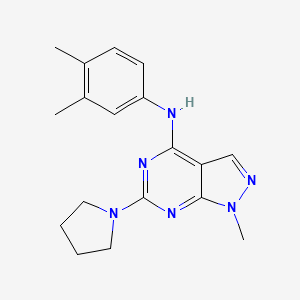 N-(3,4-dimethylphenyl)-1-methyl-6-(pyrrolidin-1-yl)-1H-pyrazolo[3,4-d]pyrimidin-4-amine