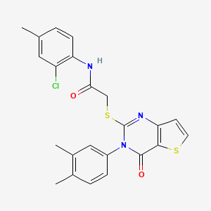 N-(2-chloro-4-methylphenyl)-2-{[3-(3,4-dimethylphenyl)-4-oxo-3,4-dihydrothieno[3,2-d]pyrimidin-2-yl]sulfanyl}acetamide