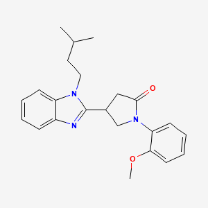 1-(2-Methoxyphenyl)-4-[1-(3-methylbutyl)benzimidazol-2-yl]pyrrolidin-2-one
