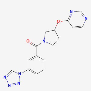 (3-(1H-tetrazol-1-yl)phenyl)(3-(pyrimidin-4-yloxy)pyrrolidin-1-yl)methanone