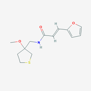 (E)-3-(furan-2-yl)-N-((3-methoxytetrahydrothiophen-3-yl)methyl)acrylamide