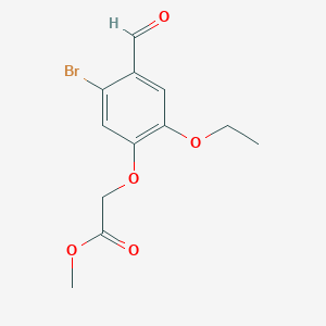 molecular formula C12H13BrO5 B2712997 Methyl (5-bromo-2-ethoxy-4-formylphenoxy)acetate CAS No. 827593-38-4