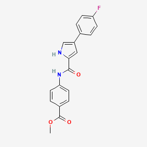 molecular formula C19H15FN2O3 B2713016 methyl 4-[4-(4-fluorophenyl)-1H-pyrrole-2-amido]benzoate CAS No. 1251545-98-8