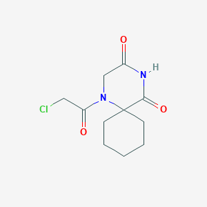 molecular formula C11H15ClN2O3 B2713043 1-(Chloroacetyl)-1,4-diazaspiro[5.5]undecane-3,5-dione CAS No. 923155-67-3