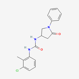 1-(3-Chloro-2-methylphenyl)-3-(5-oxo-1-phenylpyrrolidin-3-yl)urea