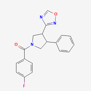 molecular formula C19H16FN3O2 B2713061 3-[1-(4-fluorobenzoyl)-4-phenylpyrrolidin-3-yl]-1,2,4-oxadiazole CAS No. 2034323-90-3