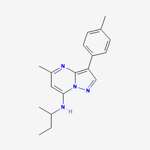 molecular formula C18H22N4 B2713079 N-(butan-2-yl)-5-methyl-3-(4-methylphenyl)pyrazolo[1,5-a]pyrimidin-7-amine CAS No. 890612-66-5