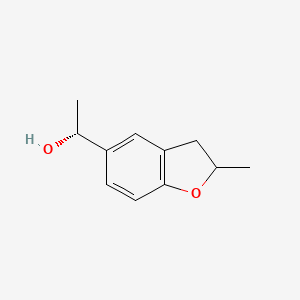 molecular formula C11H14O2 B2713090 (1R)-1-(2-methyl-2,3-dihydro-1-benzofuran-5-yl)ethan-1-ol CAS No. 1568407-43-1