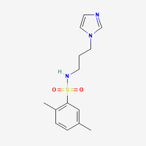 molecular formula C14H19N3O2S B2713092 N-(3-Imidazol-1-yl-propyl)-2,5-dimethyl-benzenesulfonamide CAS No. 321717-80-0