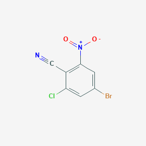 molecular formula C7H2BrClN2O2 B2713094 4-Bromo-2-chloro-6-nitrobenzonitrile CAS No. 2090516-35-9