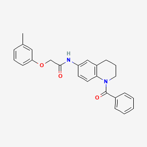 molecular formula C25H24N2O3 B2713113 N-(1-benzoyl-1,2,3,4-tetrahydroquinolin-6-yl)-2-(3-methylphenoxy)acetamide CAS No. 370871-22-0