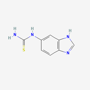 molecular formula C8H8N4S B2713117 N-(1H-1,3-苯并咪唑-5-基)硫脲 CAS No. 862665-25-6