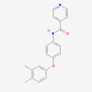 molecular formula C20H18N2O2 B271312 N-[4-(3,4-dimethylphenoxy)phenyl]isonicotinamide 