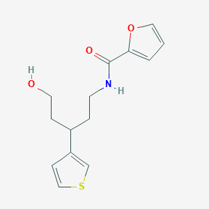 N-(5-hydroxy-3-(thiophen-3-yl)pentyl)furan-2-carboxamide