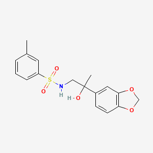 N-(2-(benzo[d][1,3]dioxol-5-yl)-2-hydroxypropyl)-3-methylbenzenesulfonamide