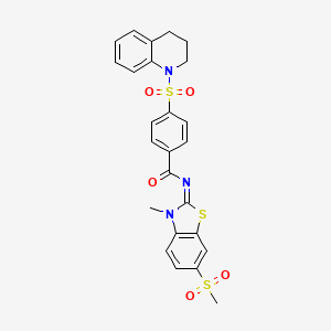 (Z)-4-((3,4-dihydroquinolin-1(2H)-yl)sulfonyl)-N-(3-methyl-6-(methylsulfonyl)benzo[d]thiazol-2(3H)-ylidene)benzamide