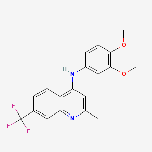 N-(3,4-dimethoxyphenyl)-2-methyl-7-(trifluoromethyl)quinolin-4-amine