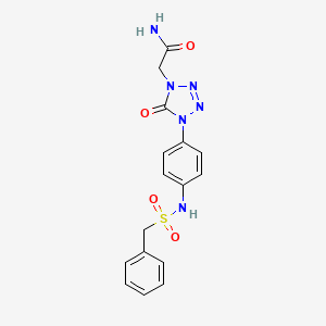 2-(5-oxo-4-(4-(phenylmethylsulfonamido)phenyl)-4,5-dihydro-1H-tetrazol-1-yl)acetamide