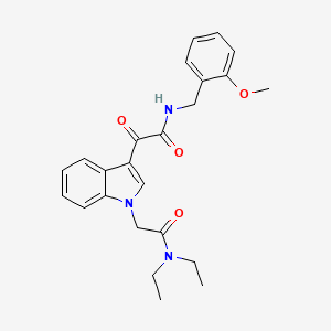 molecular formula C24H27N3O4 B2713146 N,N-diethyl-2-[3-({[(2-methoxyphenyl)methyl]carbamoyl}carbonyl)-1H-indol-1-yl]acetamide CAS No. 872848-75-4