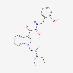 2-[1-[2-(diethylamino)-2-oxoethyl]indol-3-yl]-N-[(2-methoxyphenyl)methyl]-2-oxoacetamide