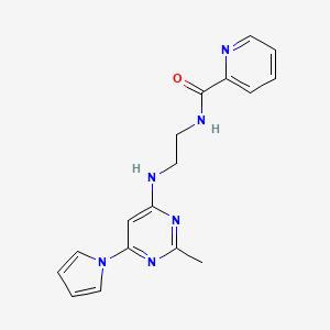 N-(2-((2-methyl-6-(1H-pyrrol-1-yl)pyrimidin-4-yl)amino)ethyl)picolinamide