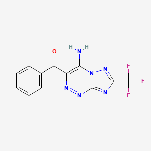 (4-Amino-7-(trifluoromethyl)-[1,2,4]triazolo[5,1-c][1,2,4]triazin-3-yl)(phenyl)methanone