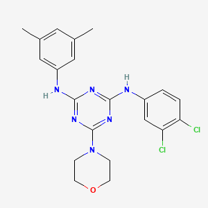 N2-(3,4-dichlorophenyl)-N4-(3,5-dimethylphenyl)-6-morpholino-1,3,5-triazine-2,4-diamine