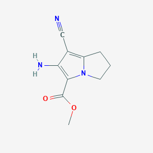 methyl 6-amino-7-cyano-2,3-dihydro-1H-pyrrolizine-5-carboxylate