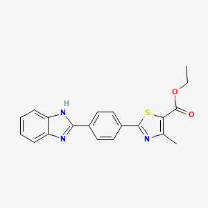 ethyl 2-(4-(1H-benzo[d]imidazol-2-yl)phenyl)-4-methylthiazole-5-carboxylate