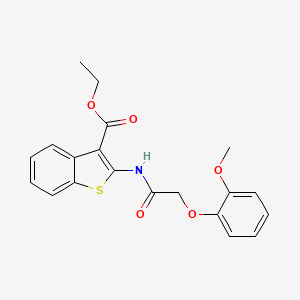 Ethyl 2-(2-(2-methoxyphenoxy)acetamido)benzo[b]thiophene-3-carboxylate