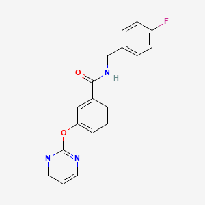 molecular formula C18H14FN3O2 B2713213 N-(4-fluorobenzyl)-3-(pyrimidin-2-yloxy)benzamide CAS No. 1251562-53-4