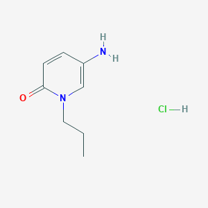 molecular formula C8H13ClN2O B2713214 5-Amino-1-propyl-1,2-dihydropyridin-2-one hydrochloride CAS No. 1181458-17-2
