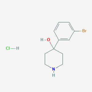 4-(3-Bromophenyl)piperidin-4-ol;hydrochloride