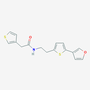 N-(2-(5-(furan-3-yl)thiophen-2-yl)ethyl)-2-(thiophen-3-yl)acetamide