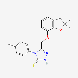 3-[(2,2-dimethyl-3H-1-benzofuran-7-yl)oxymethyl]-4-(4-methylphenyl)-1H-1,2,4-triazole-5-thione