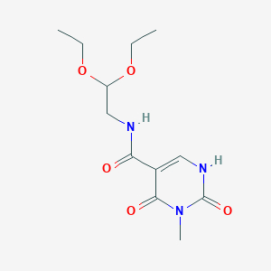 molecular formula C12H19N3O5 B2713245 N-(2,2-diethoxyethyl)-3-methyl-2,4-dioxo-1,2,3,4-tetrahydropyrimidine-5-carboxamide CAS No. 1351649-09-6