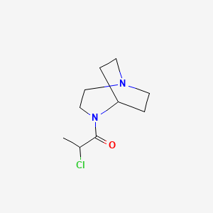 B2713253 2-Chloro-1-(1,4-diazabicyclo[3.2.2]nonan-4-yl)propan-1-one CAS No. 2167653-16-7