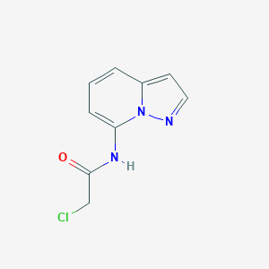 molecular formula C9H8ClN3O B2713293 2-Chloro-N-pyrazolo[1,5-a]pyridin-7-ylacetamide CAS No. 2411292-84-5