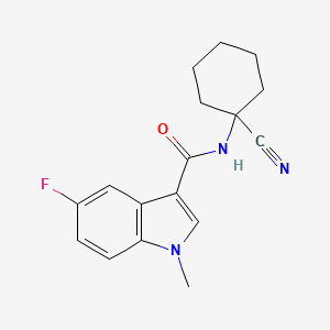 molecular formula C17H18FN3O B2713317 n-(1-Cyanocyclohexyl)-5-fluoro-1-methyl-1h-indole-3-carboxamide CAS No. 2129284-21-3