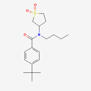 molecular formula C19H29NO3S B2713338 N-butyl-4-tert-butyl-N-(1,1-dioxo-1lambda6-thiolan-3-yl)benzamide CAS No. 898413-21-3