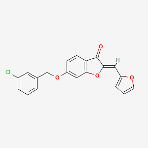 (Z)-6-((3-chlorobenzyl)oxy)-2-(furan-2-ylmethylene)benzofuran-3(2H)-one