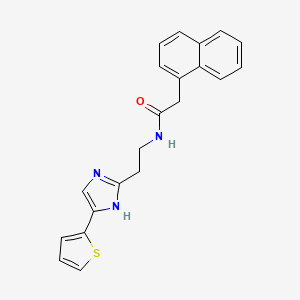 2-(naphthalen-1-yl)-N-(2-(4-(thiophen-2-yl)-1H-imidazol-2-yl)ethyl)acetamide