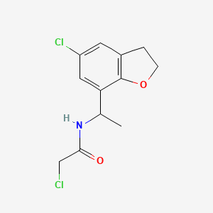 2-Chloro-N-[1-(5-chloro-2,3-dihydro-1-benzofuran-7-yl)ethyl]acetamide