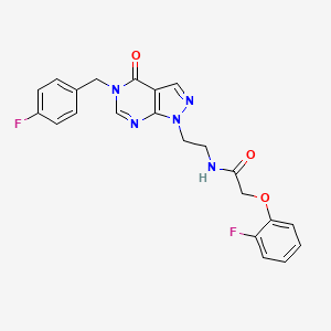 N-(2-(5-(4-fluorobenzyl)-4-oxo-4,5-dihydro-1H-pyrazolo[3,4-d]pyrimidin-1-yl)ethyl)-2-(2-fluorophenoxy)acetamide